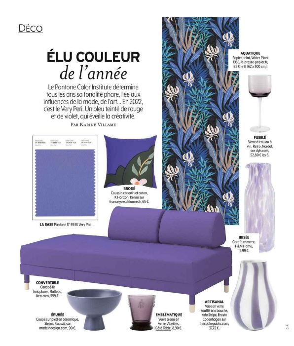 VERSION FEMINA, ÉLU COULEUR de l'année